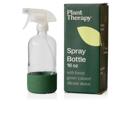 Glass Spray Bottle with Forest Green Sleeve